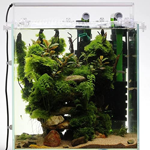 Aquarium Screen Net Cover Anti-Jumping Mesh Guard 20.87x27.56 Inch with 5 Clips