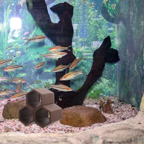 Aquarium Shrimp Cave Pottery Spawning Tube Shrimp Hiding Shelter Fish Tank Breeding Accessory for Freshwater Aquatic Pets