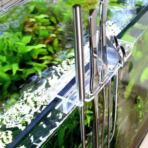 BESPORTBLE Acrylic Holder Rack for Aquatic Plant Tools Compact Storage for Aquarium Maintenance Featuring High-Transparency Design for Scissors Tweezers and Scrapers