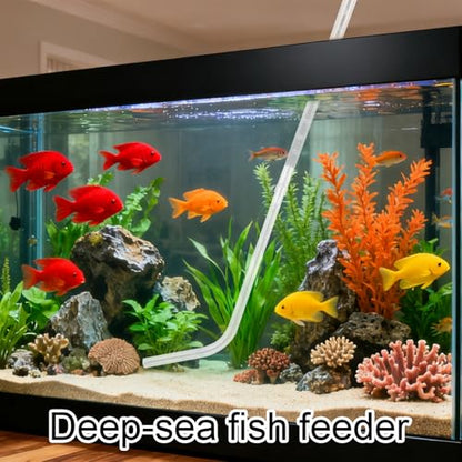 2pcs 50ml Aquarium Coral Fish Feeder, 65.5cm/27.79in Extra Long Turkey Baster with L-Shaped Extension Siphon Dropper & Fish Tank Water Changer Feeding Pipe Aquarium Cleaning Tools Accessories