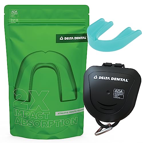 Mouth Guard, ADA Accepted, 1-Pack Plus Case, Adult Aqua - color: Aqua, size: Adult
