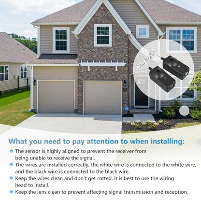 41A5034 Garage Door Sensor with Brackets, Replacement for Liftmaster Chamberlain Craftsman Garage Door Sensors, Safety Sensor Beam Compatible with Liftmaster Chamberlain Craftsman Garage Door openers
