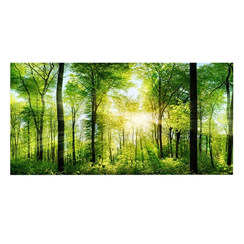 3D Effect Adhesive Forest Poster for Aquarium Fish Tank Decoration, PVC Background Sticker, Realistic Underwater Scenery with Self - Adhesive Material, Easy to Peel and (122 * 50cm) - size: 122*50cm