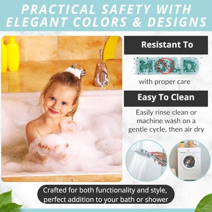 Kids Non Slip Bath Mat - Baby Bath Mat Non Slip - Bath Tub Mat Kids - Bathtub Mat Non Slip Baby - Baby Tub Mat - Baby Bath Mat for Tub - Anti Slip Shower Mat Kids - Bath Mat Toddler (Bath Aquarium) - color: Aquarium Print