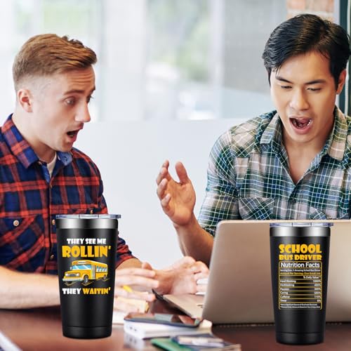 Grifarny Bus Driver Appreciation Gifts - Buses Drivers Gifts for Men, Women - Buses Drivers Christmas Gift - School Bus Driver Tumbler Cup 20 oz - color: Bus Driver Black