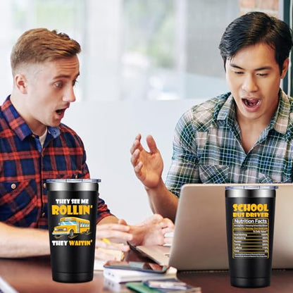 Grifarny Bus Driver Appreciation Gifts - Buses Drivers Gifts for Men, Women - Buses Drivers Christmas Gift - School Bus Driver Tumbler Cup 20 oz - color: Bus Driver Black