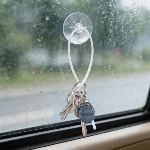 30 PCS Mini Aquarium Suction Cups 35mm with 50 PCS Adjustable Transparent Zip Ties for Fish Tank Plants, Planter, Binding Moss, Window