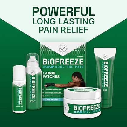 Biofreeze Pain Relief Roll On, Cooling Menthol Relief, 3 FL OZ - size: 3 Fl Oz (Pack of 1), style: Green