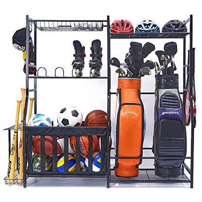 WALMANN Garage Sports Equipment Organizer, Golf Bag Stand for Garage