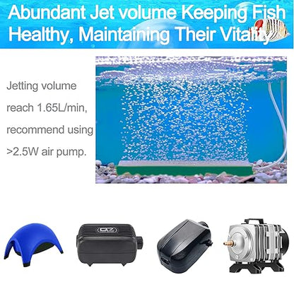 Aquarium Air Stones Bar 6 Inch Air Stone Kit with 5 Pcs Square Oxygen Diffuser Bubble Release Mineral Airstones for Fish Tank Pumps Small DWC Bucket Needs - color: Blue, size: 6 Inch