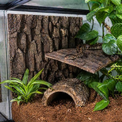 Natural Cork Bark Background for Reptile Terrarium, 4 Pack 11.8 x 7.9 Inch Cork Bark Flats, DIY Reptile Enclosure Background Climbing Wall for Gecko Bearded Dragon Lizard Snake Vivarium