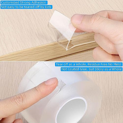 Clear Edge Protector Strip, 1.57in x 9.84FT, Sharp Edge Wrap Cover Tape, Self Adhesive Protective Bumper Guards for Cabinet Door Desk Glass Table Bed Furniture, Kitchen Countertop, Waterproof - size: 1 Pack x 1.57in x 9.84FT