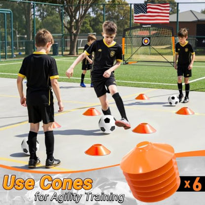 Happy Jump Kids Backyard Soccer Goals 7x5 & 5x3.6 FT, Portable Outdoor Play - size: 7x5 FT