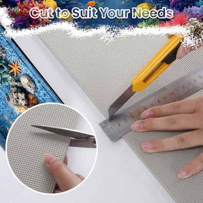 Aquarium Leveling Mat, 24 x 24 Inch, Gray | 6mm Thick, Non-Slip, Shockproof, Waterproof, Easy to Cut - color: Gray, size: 24 x 24in