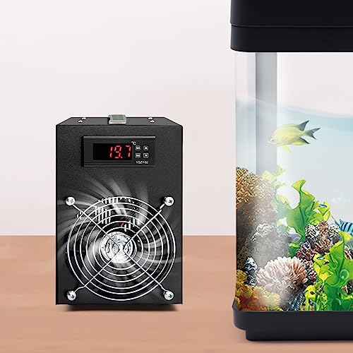Aquarium Chiller Water Fish Shrimp Tank Cooler Cooling Machine Constant Temperature System Digital Tube Code Display Screen for Aquariums Seafood Markets Supermarkets Aquaculture (60L/15Gal)