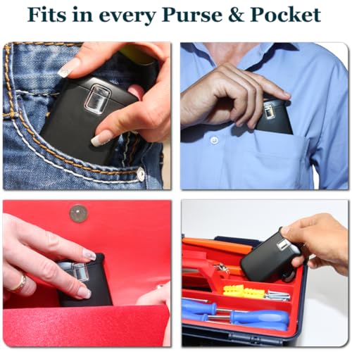 Small Pocket Magnifying Glass 3X with LED Light For Reading Fine Print; Mini Lighted Hand Held Acryl Lens; Read Lables In Stores; Magnify Glasses For Close Work;Helpful Gift For Seniors