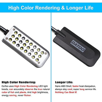 Aquarium Light Small LED Clip Light for Fish Tank 1.5W with Timer&Dimmer, 1 Yr Warranty - size: 1.5W (With Timer & Dimmer)