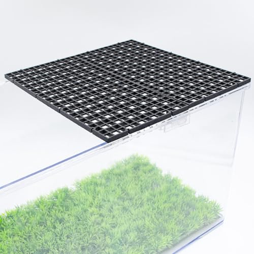 8 Pack Transparent Acrylic Tank Lid with Clips, Aquarium Lid Hood, Fish Tank Top Cover, Breeder Tank Lid, Acrylic Grid Panel Fish Tank Lid, Aquarium Cover Lid
