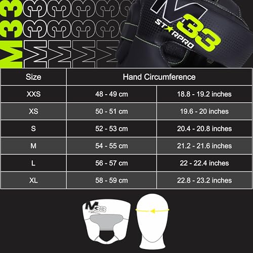 Starpro Boxing Headgear for Men Women - Headguard with Padding - Muay Thai MMA Training Sparring Karate - size: XX-Small