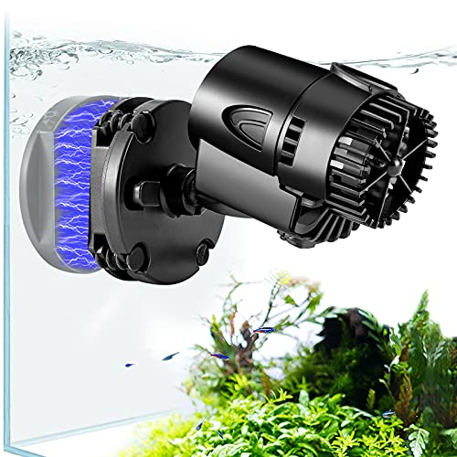 AQQA Wave Maker Pump, 530GPH Aquarium Circulation Pump 360 Degree Rotatable Submersible Powerhead Pump with Magnet Suction Base for Marine and Freshwater Aquariums（3W) - size: 3W