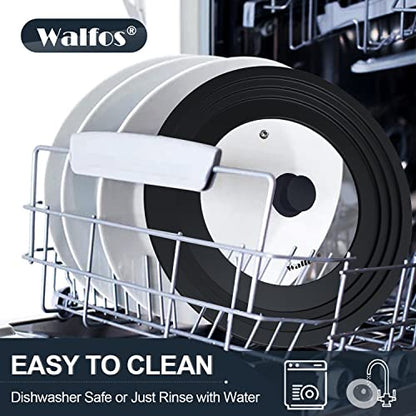 Walfos 2 Pack Universal Silicone Pot Lid Replacement Knob, Heat Resistant Pan Lid Holding Handles,BPA Free, Dishwasher Safe, Great for Slow Cookers, Skillets and Kitchen Cookware Covers