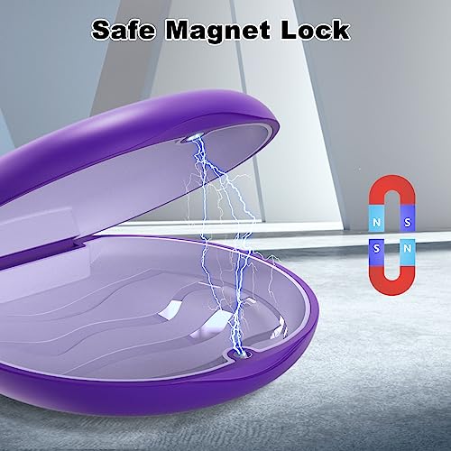 ARGOMAX Retainer Case with Silicone Inner & Magnetic Closure - color: Purple