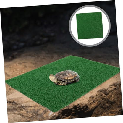 Turtle Basking Platform Turf Mat Artificial Grass for Aquariums and Reptiles Climbing Enhancing Turtle and Decoration for Fish Tanks and Gardens