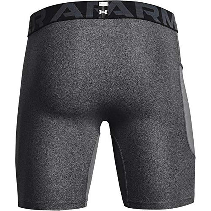 Under Armour Men's Armour Heatgear Compression Shorts - color: Carbon Heather (090)/Black, size: Medium