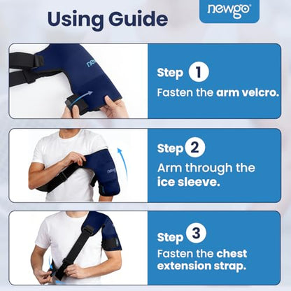 NEWGO Shoulder Ice Pack, FSA Eligible, Darck Blue, XL - style: Extra Large-Dark Blue