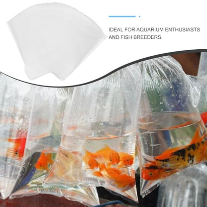 MAGICLULU 100pcs 15x22cm Sealable Live Fish Transport Bags Portable Oxygen Filling Fish Fry Pouches for Aquarium Shipping and Packaging