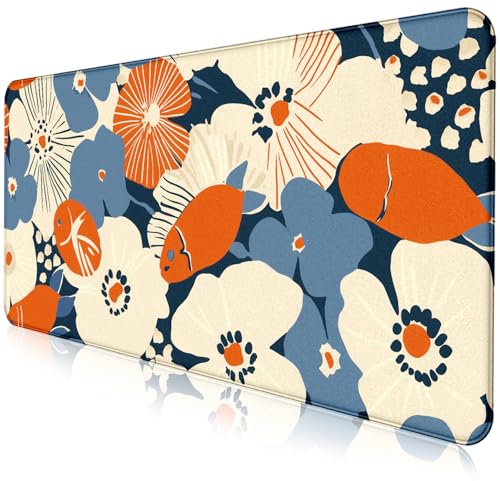 Ladies' Office Desk Cute Petal Keyboard Accessories Game Extended Mouse Pad | The Surface Of The Mouse Pad Is Designed With Fiber Woven Material, And The Base Is Made Of Natural Anti Slip Rubber. - color: Anime Flower