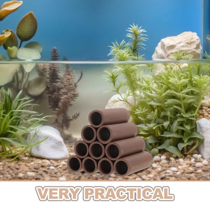 BETOOKY Aquarium Shrimp Cave Breeding Shelter Pottery Spawning Tube Hiding Habitat Ornament for Fish Tank Shrimp Breeding Environment