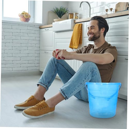 Portable Plastic Water Bucket Handle Multipurpose Cleaning and Storage Container for Home Use for Washing Camping and Fishing Activities