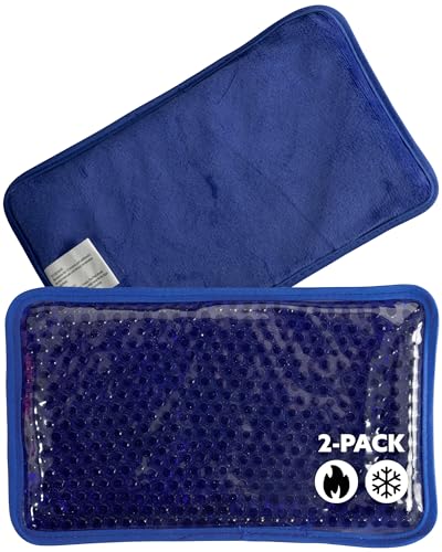 Alpi Rectangle Plush Gel Bead Ice Pack, Blue, Reusable Ice Packs with Beads - color: Blue, size: Rectangle 2 Pack