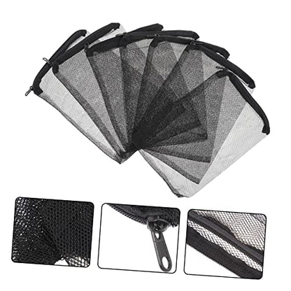 15pcs Net Bags for Fish Tank Water Filtration Washable Mesh Bags Zippers to Prevent Media Loss and Protect Pump