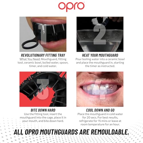 OPRO Silver Level Moldable Mouth Guard, Essential Fit, Dark Blue/Blue - color: Dark Blue/Blue, size: Youth (Under 10)