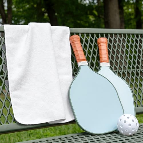 S&T INC. Microfiber Gym Towels, 3 Pack, 16" x 27", White | Absorbent and Lightweight, Quick-Dry, Compact for Gym Bag, Yoga and Travel, Machine Washable - color: White