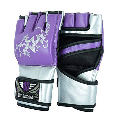 MMA Gloves, UFC Kickboxing Gloves, MMA Sparring Gloves, MMA Training Equipment, Fighting Gloves for Mixed Martial-Arts, MMA Training Gloves Adults Men & Women by BeSmart - color: Purple, size: Large