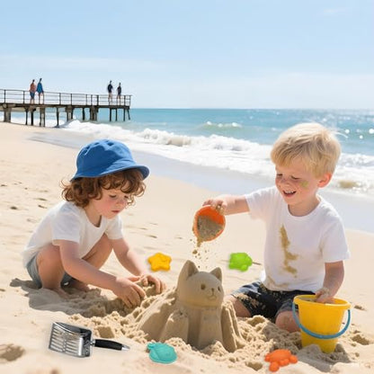 Beach Mesh Shovel with Mesh Beach Bag for Shell Collecting Big Cat Mesh Scooper Filter Sand Scooper for Picking Up Shells, Shark Tooth Sifter Dipper