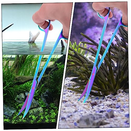 VICASKY Stainless Steel Aquatic Plant Scissors 1 Piece Precision Trimming Tools for Aquariums for Aquascaping and Aquarium Plant Maintenance