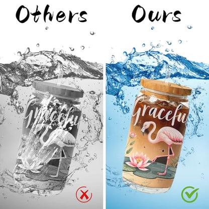 UV DTF Cup Wrap Transfer Stickers, 4 Sheets Flamingos Rub On Transfers for Tumblers Water Bottles Glass Cups Mugs Ceramics - style: Flamingos