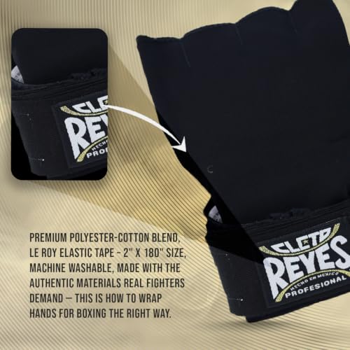 CLETO REYES Evolution Gel Padded Hand Wraps for Boxing, Slip On Under Gloves for Men and Women, MMA, Kickboxing, Muay Thai Accessories - size: Medium