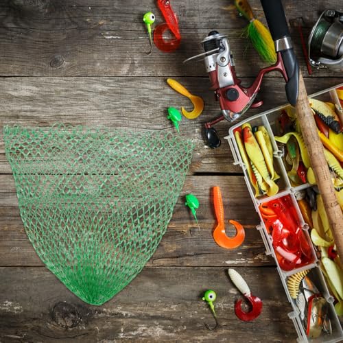 Veemoon Replacement Fishing Net Head Large Mesh Thick Line Landing Fish Catching Net Accessory for Freshwater and Saltwater Fishing