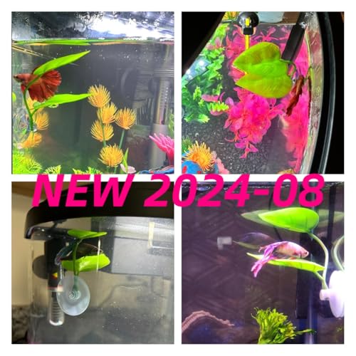DODO Aqua Betta Fish Leaf Soft Bed Simulating The Natural Habitat for Betta Spawning Grounds Breeding Resting Bed Plastic Suction Cup (1pcs)