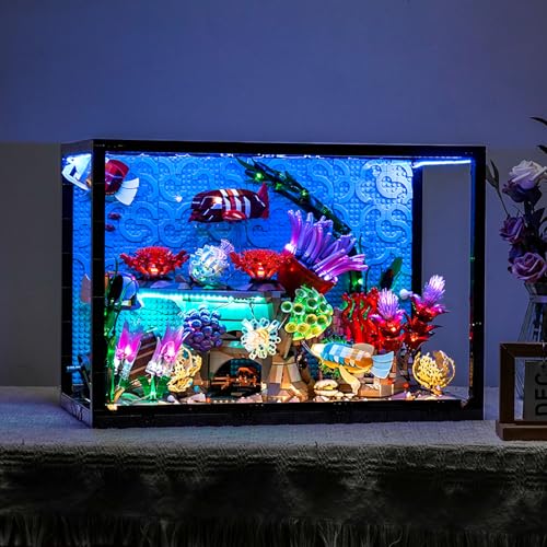 LocoLee Light kit Compatible with Lego 10366 Tropical Aquarium - No Model Only Light, Touch Dimmer Switch Lighting Accessories for Lego Icons Aquarium 10366 Fish Tank (Standard Version)