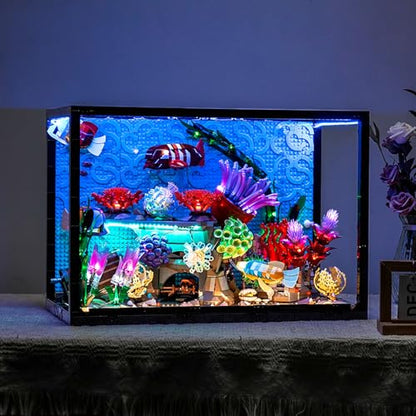 LocoLee Light kit Compatible with Lego 10366 Tropical Aquarium - No Model Only Light, Touch Dimmer Switch Lighting Accessories for Lego Icons Aquarium 10366 Fish Tank (Standard Version)