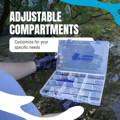 Reaction Tackle Tackle Box Trays, Utility Storage Boxes for Fishing Tackle, Lures, Hooks & Baits – Fits Tackle Bags and Tackle Boxes - color: 3700 Trays (2-pack)