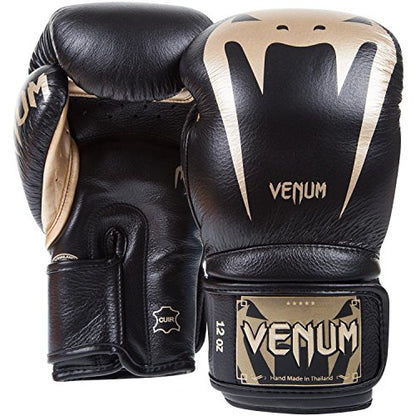 Venum Giant 3.0 Boxing Gloves - Nappa Leather - color: Black/Gold, size: 12 oz