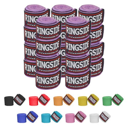 Ringside Mexican Style Boxing Hand Wraps 180" - color: Neon Purple, size: 10 Pairs