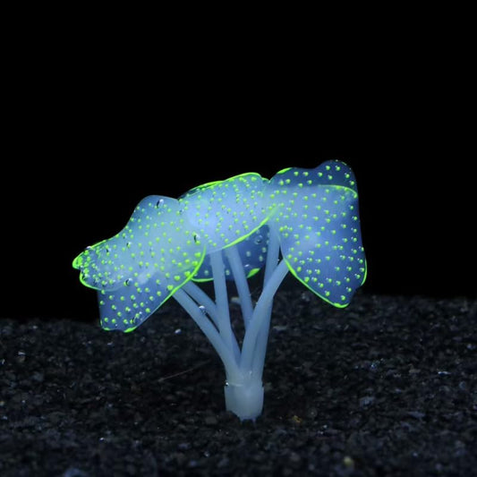 Silicone Artificial Coral Glowing Jellyfish Aquarium Decor Simulation Water Plant Anemone Fish Tank Landscape Ornament (Yellow) - color: Yellow